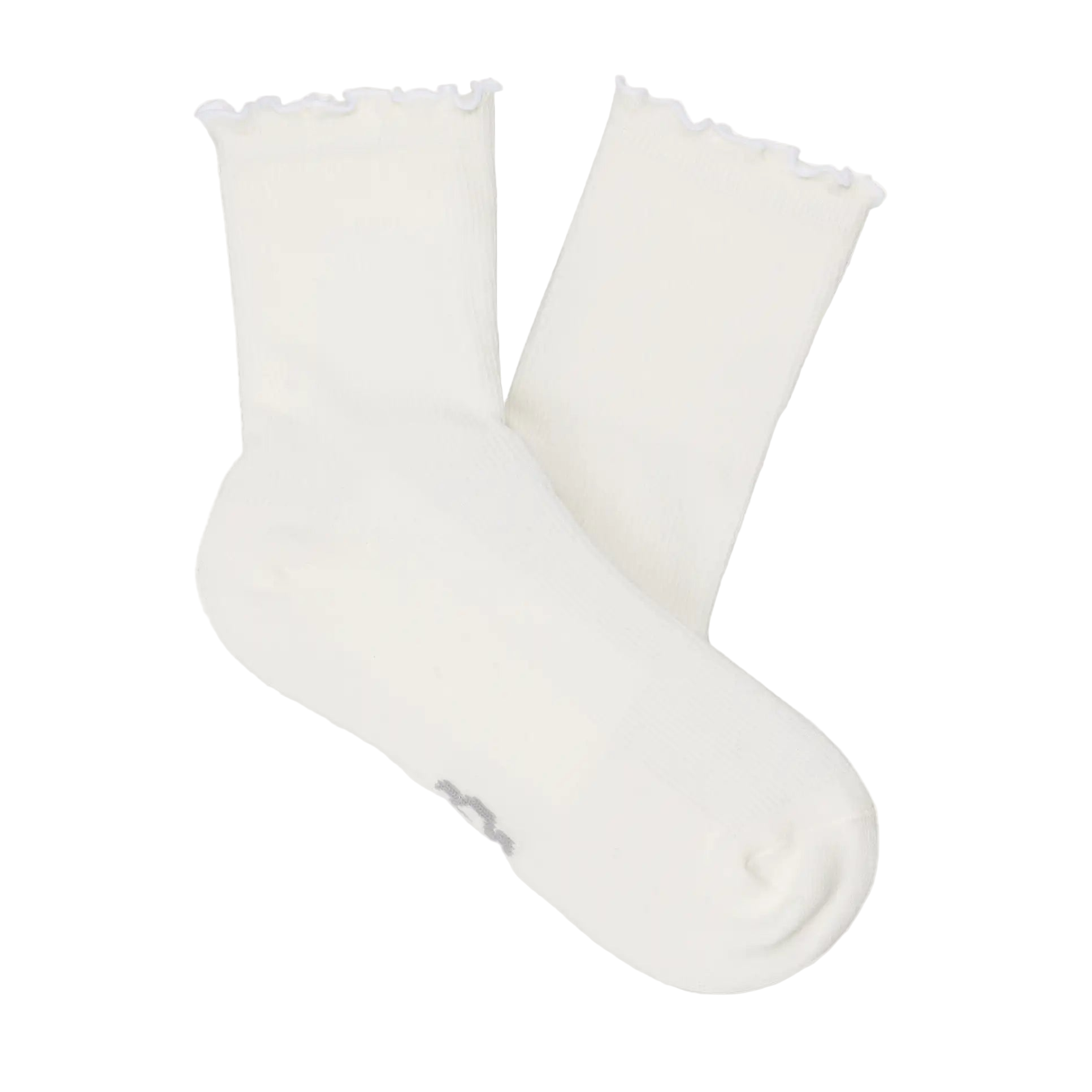 White socks on a white background