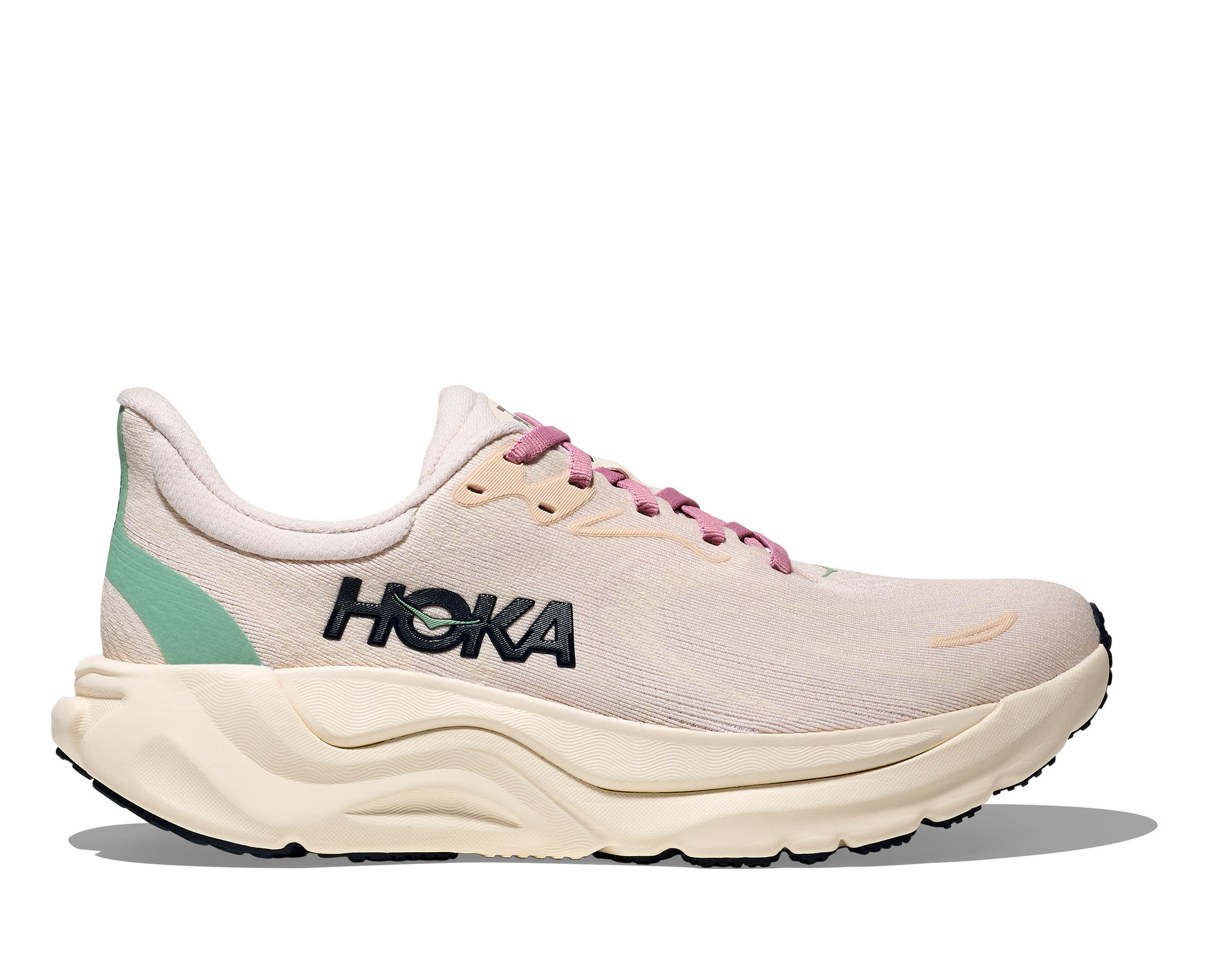 Hoka running shoe on a white background