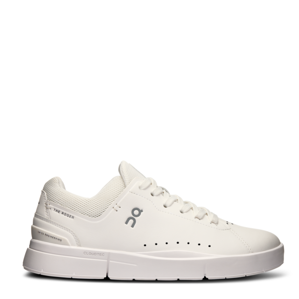 White athletic shoe on a white background