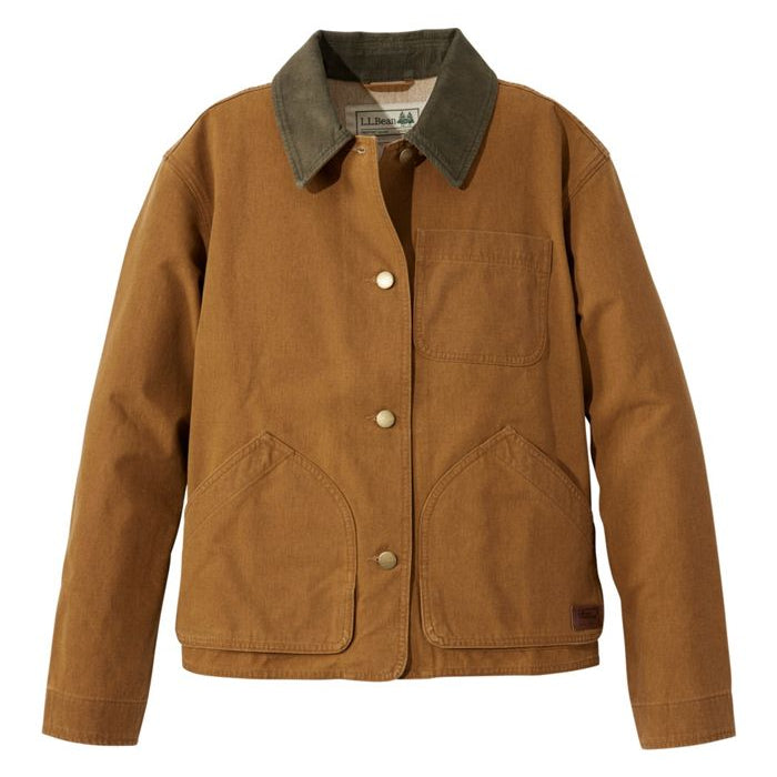 Brown jacket with a dark collar on a white background