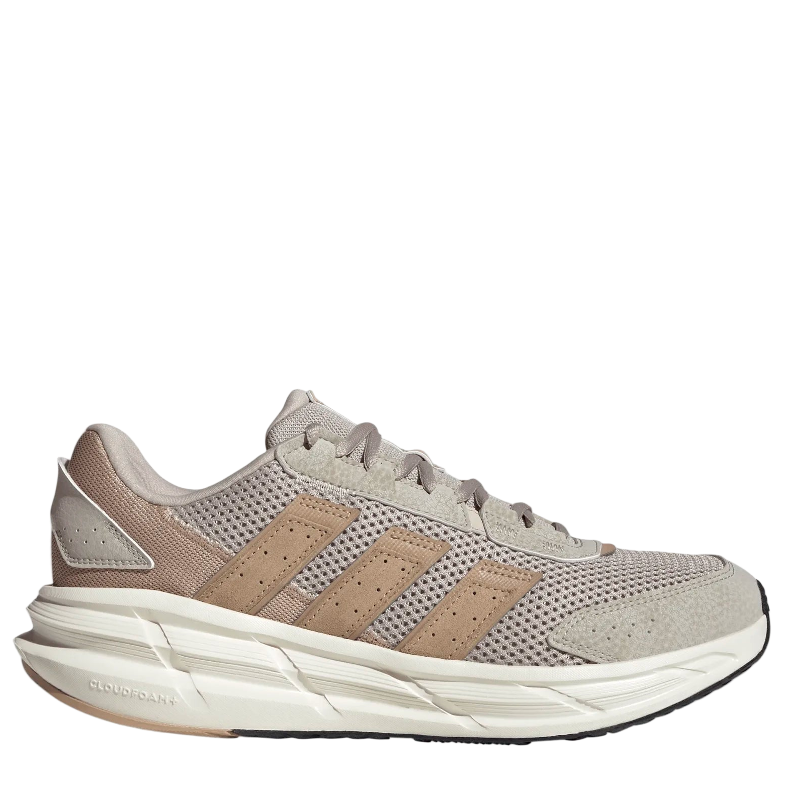 Gray Adidas running shoe on a white background