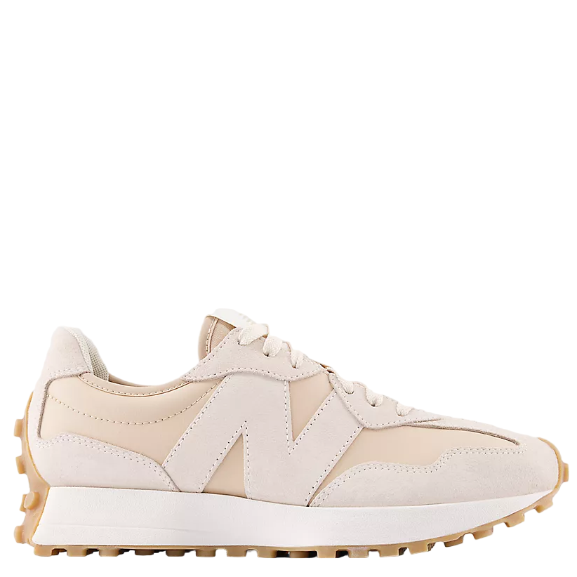 Beige sneaker on a white background