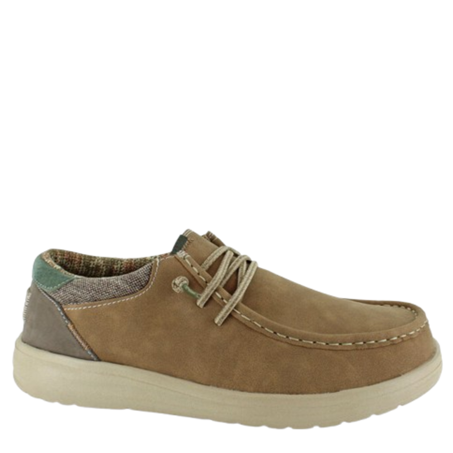 Brown casual shoe on a white background