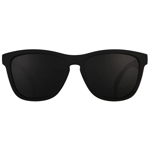 Black sunglasses on a white background