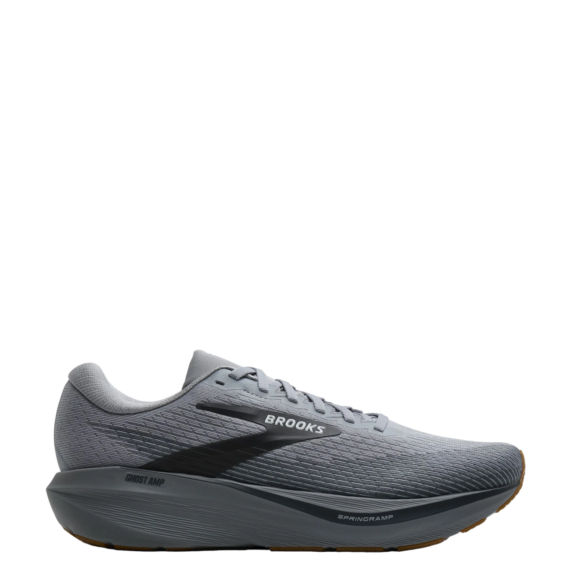 A gray Brooks Ghost Rap running shoe shown from a side profile view against a clean white background.
