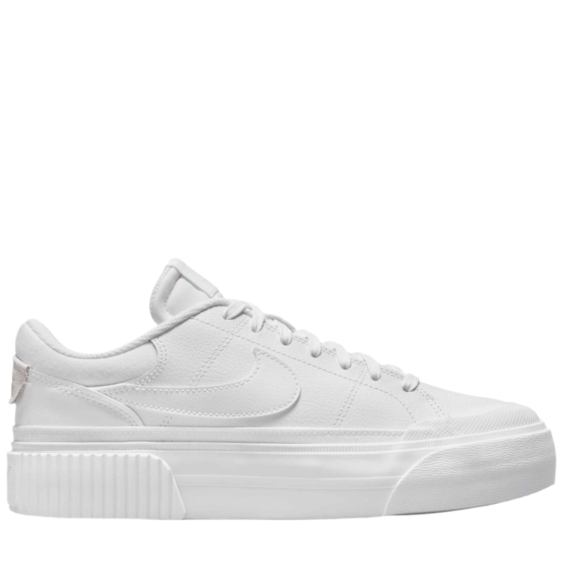 A white Nike Court Legacy Lift sneaker with a visible swoosh logo on the side.